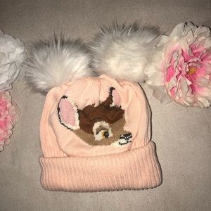 Gap winter pom pom hat by Disney collection Bambi